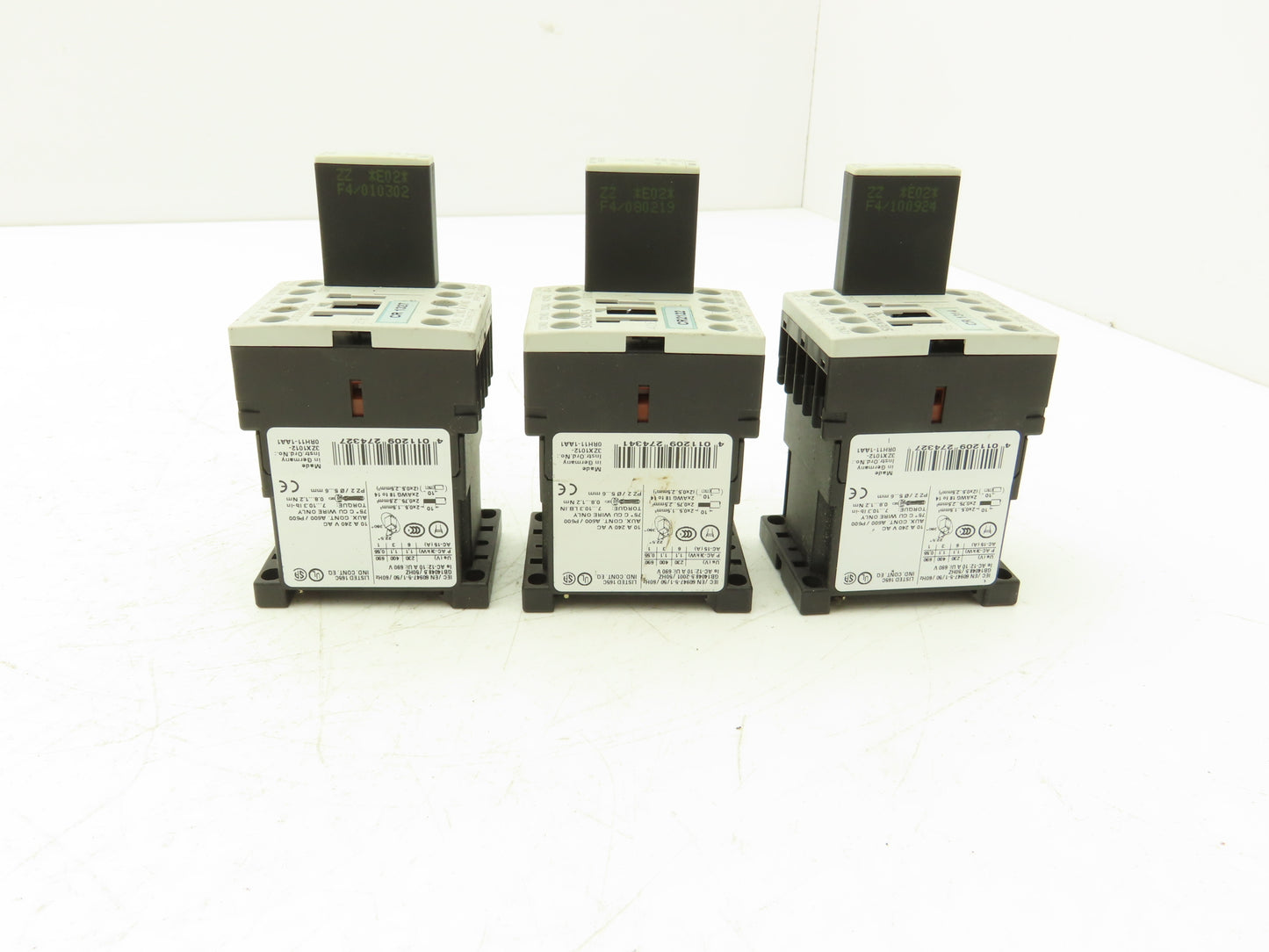Siemens 3RH1131-1BB40 Contactor Relay & Surge Suppressor 24V Coil 600V Lot of 3