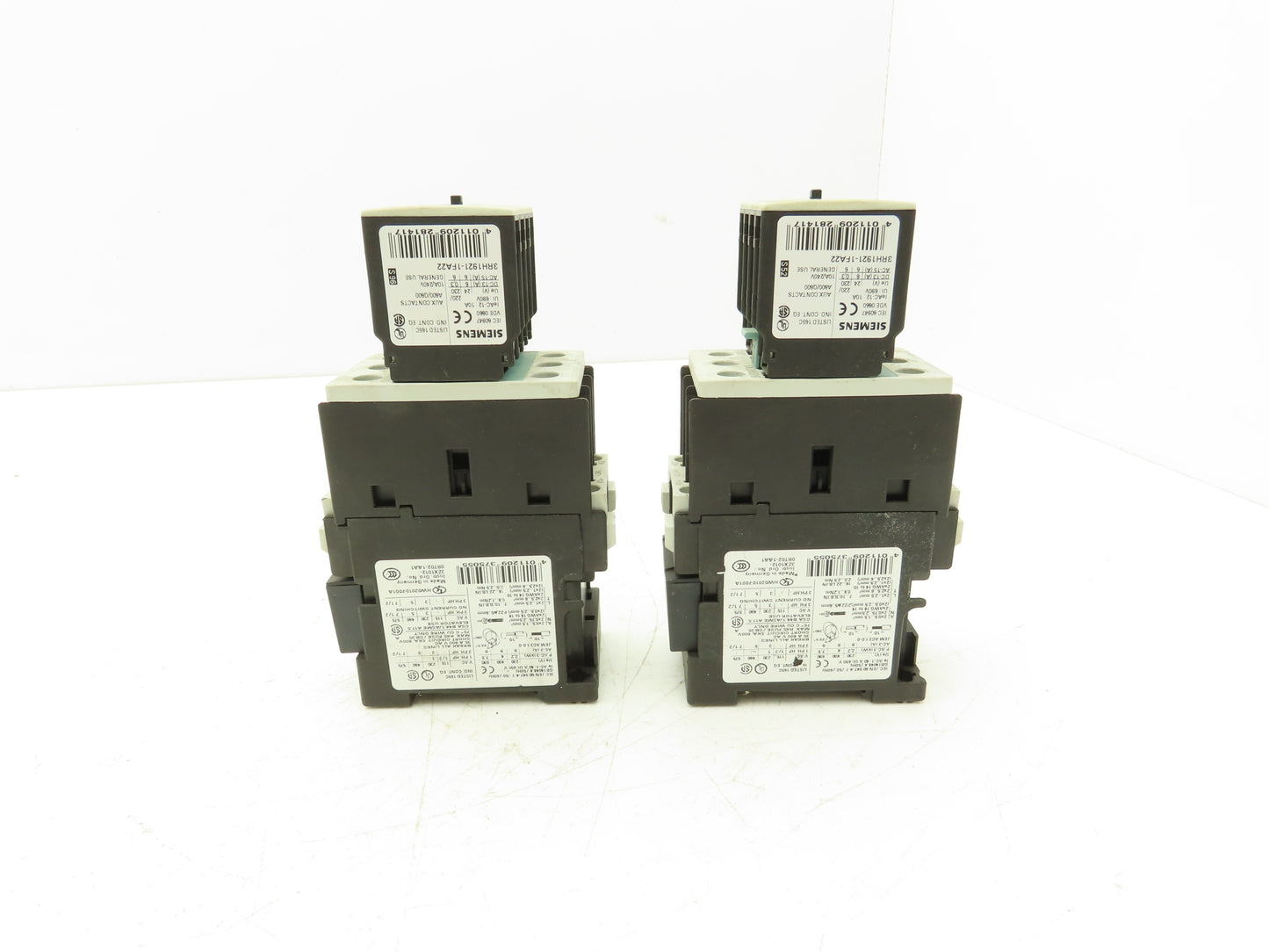 Siemens 3RT1023-1B Motor Starter Contactor Relay 24V Coil 7.5Hp 600V Lot of 2