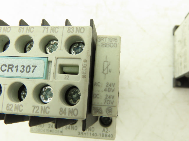 Siemens Contactor Relay 24V Coil 1.5Hp 600V Mixed Lot of 3