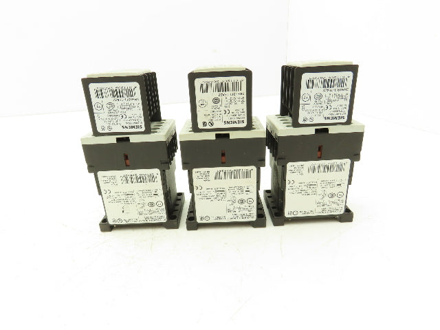 Siemens Contactor Relay 24V Coil 1.5Hp 600V Mixed Lot of 3