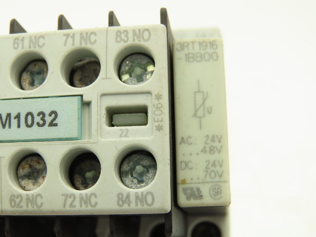 Siemens 3RU1116-0KB0 Motor Starter Contactor Relay 24V Coil 5Hp 600V Lot of 3