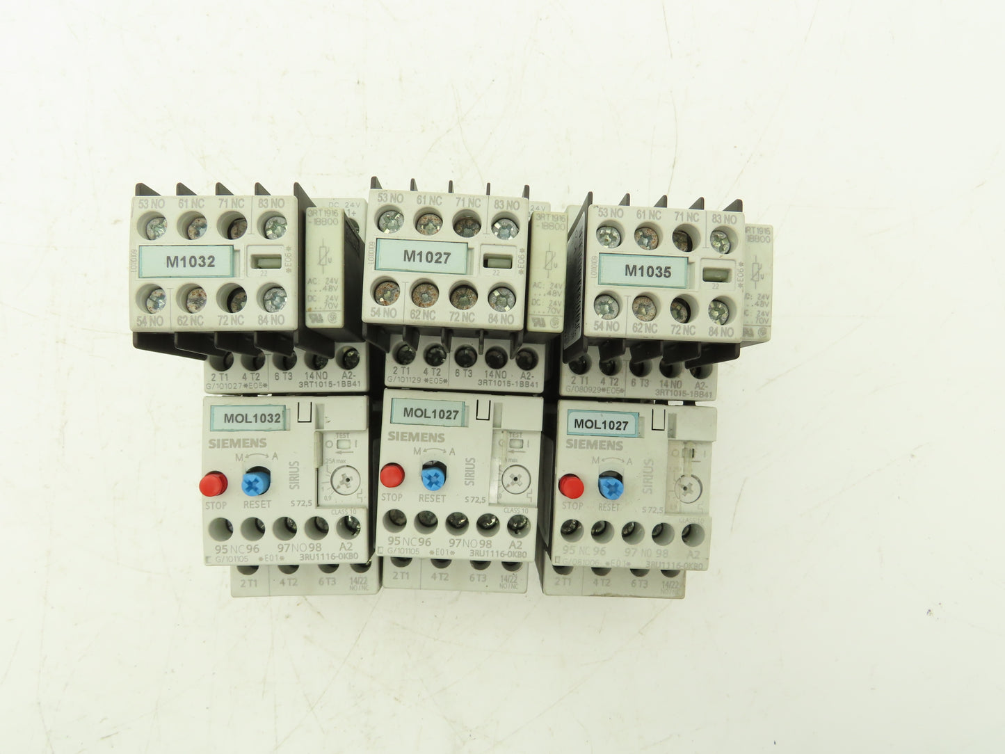 Siemens 3RU1116-0KB0 Motor Starter Contactor Relay 24V Coil 5Hp 600V Lot of 3