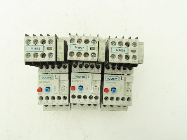 Siemens 3RU1116-0KB0 Motor Starter Contactor Relay 24V Coil 5Hp 600V Lot of 3