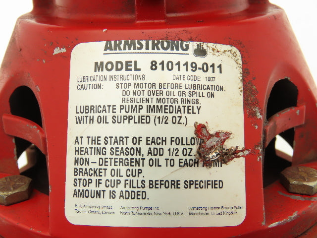 B&G Armstrong 810119-011 Circulator Water Pump 1-1/4" Flanged 115V 5KH39DN5702BX