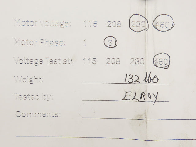 North American Electric AC Motor 7.5Hp 1750rpm 230/460V 3PH 213T TEFC