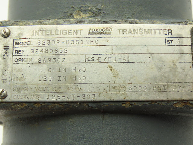Foxboro 823DP-D3S1NH0 Intelligent Differential Pressure Transmitter 12.5-65vdc