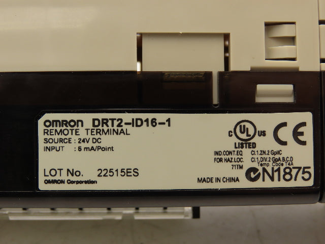 Omron DRT2-ID16-1 XWT-ID16-1 Remote Terminal PLC I/O Modules