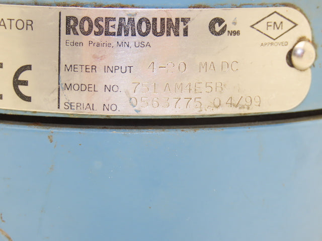 Rosemount 751AM4E5B Field Signal Indicator 4-20mA DC Meter input