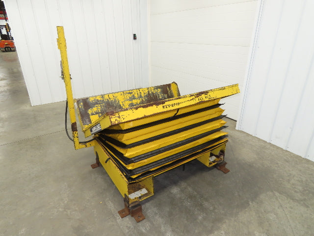 Airfloat Pneumatic Tilt Table Tote Tipper 8000lbs 28° Degree 55x44" Top 14" Lip