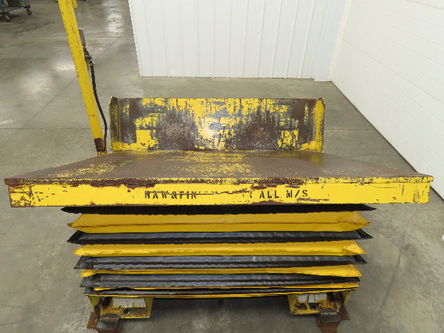 Airfloat Pneumatic Tilt Table Tote Tipper 8000lbs 28° Degree 55x44" Top 14" Lip