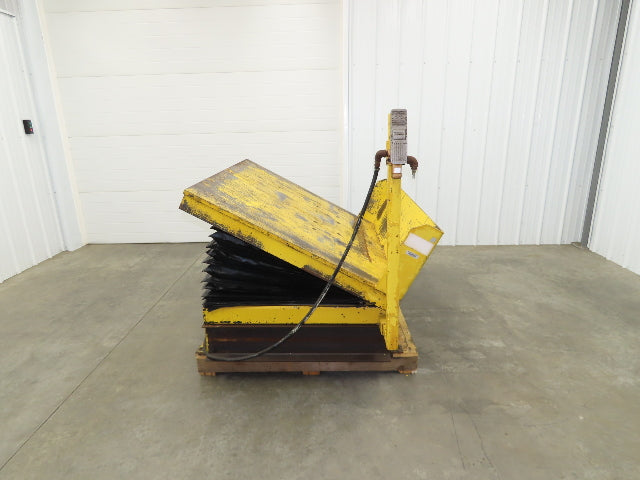 Airfloat Pneumatic Tilt Table Tote Tipper 8000lbs 28° Degree 55x44" Top 14" Lip
