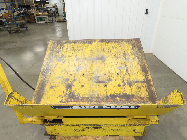 Airfloat Pneumatic Tilt Table Tote Tipper 8000lbs 28° Degree 55x44" Top 14" Lip