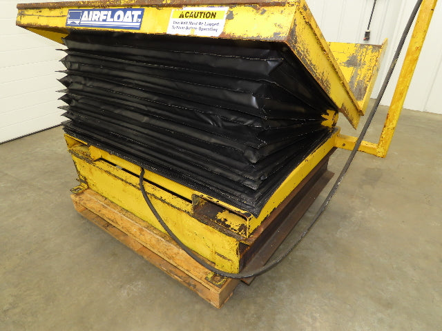 Airfloat Pneumatic Tilt Table Tote Tipper 8000lbs 28° Degree 55x44" Top 14" Lip