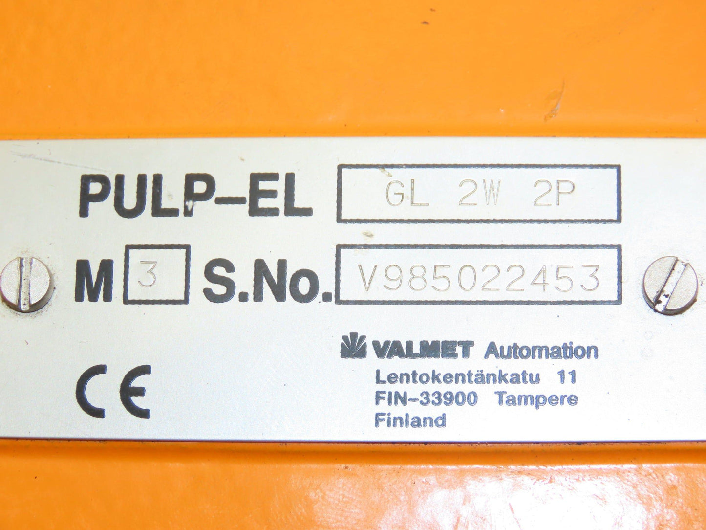 Valmet Automation PULP-EL GL 2W 2P Blade Consistency Transmitter