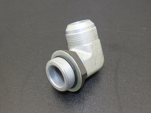 (2) Parker 20 C5OX-S 1-1/4"-20 Triplelok JIC 37° Straight THD 90° Elbow SAE-ORB