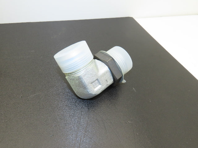 (2) Parker 20 C5OX-S 1-1/4"-20 Triplelok JIC 37° Straight THD 90° Elbow SAE-ORB