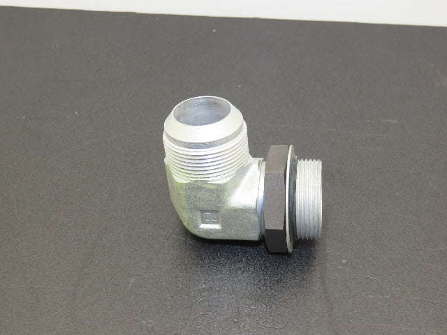 (2) Parker 20 C5OX-S 1-1/4"-20 Triplelok JIC 37° Straight THD 90° Elbow SAE-ORB