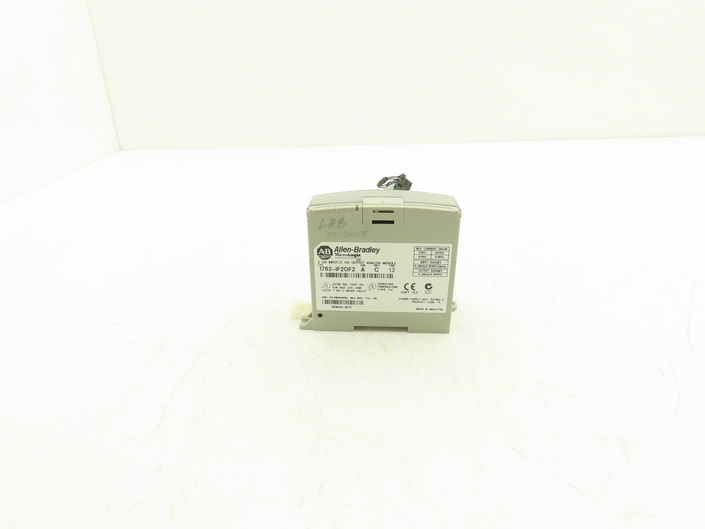 Allen Bradley 1762-IF2OF2 MicroLogix 1200 Analog I/O Module Ser A Rev C FRN 1.2