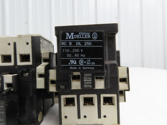 Moeller DIL1AM 3-Pole IEC Contactor 55A 220/240V Coil 25Hp 460V 3PH Lot of 4