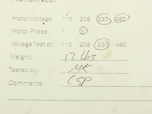 Bonfiglioli BN71B4 Gearmotor .45kw 230/480V 14:1 Ratio Hollow Shaft VF44P1P71B14