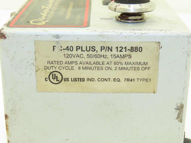 Quantum Feeder Systems 121-880 FC-40 Plus Cycle Feeder Control Station 120VAC