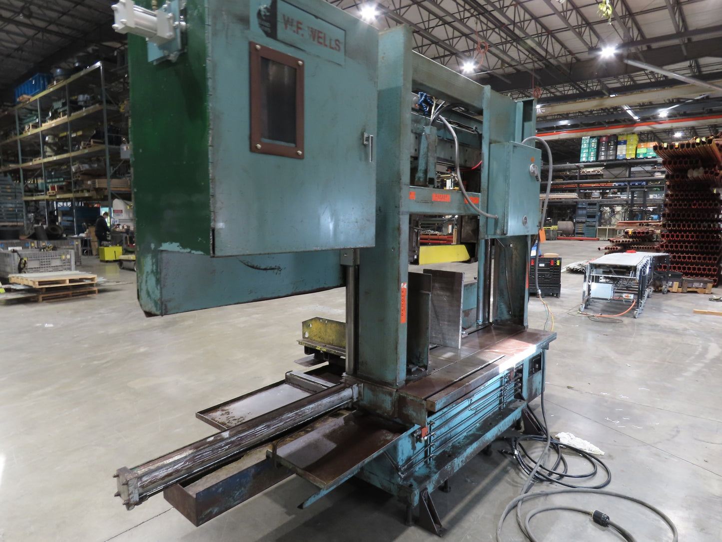 WF Wells B-52-2 Horizontal Steel Bandsaw 22"x 40" Twin Post 10HP 3PH 460V