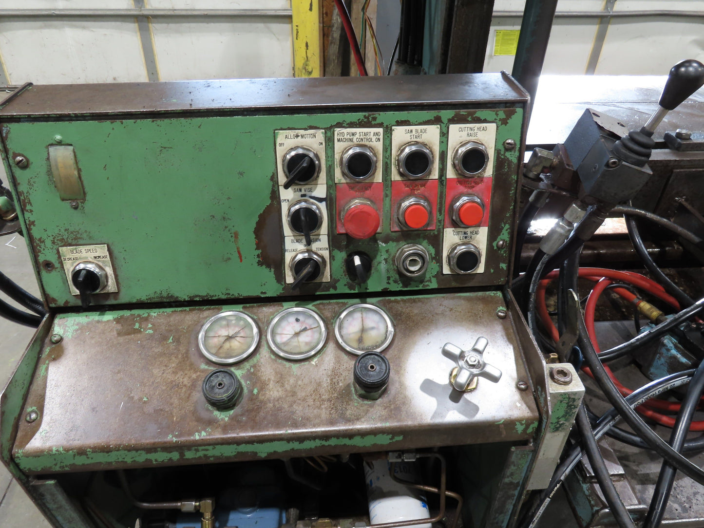 WF Wells B-52-2 Horizontal Steel Bandsaw 22"x 40" Twin Post 10HP 3PH 460V