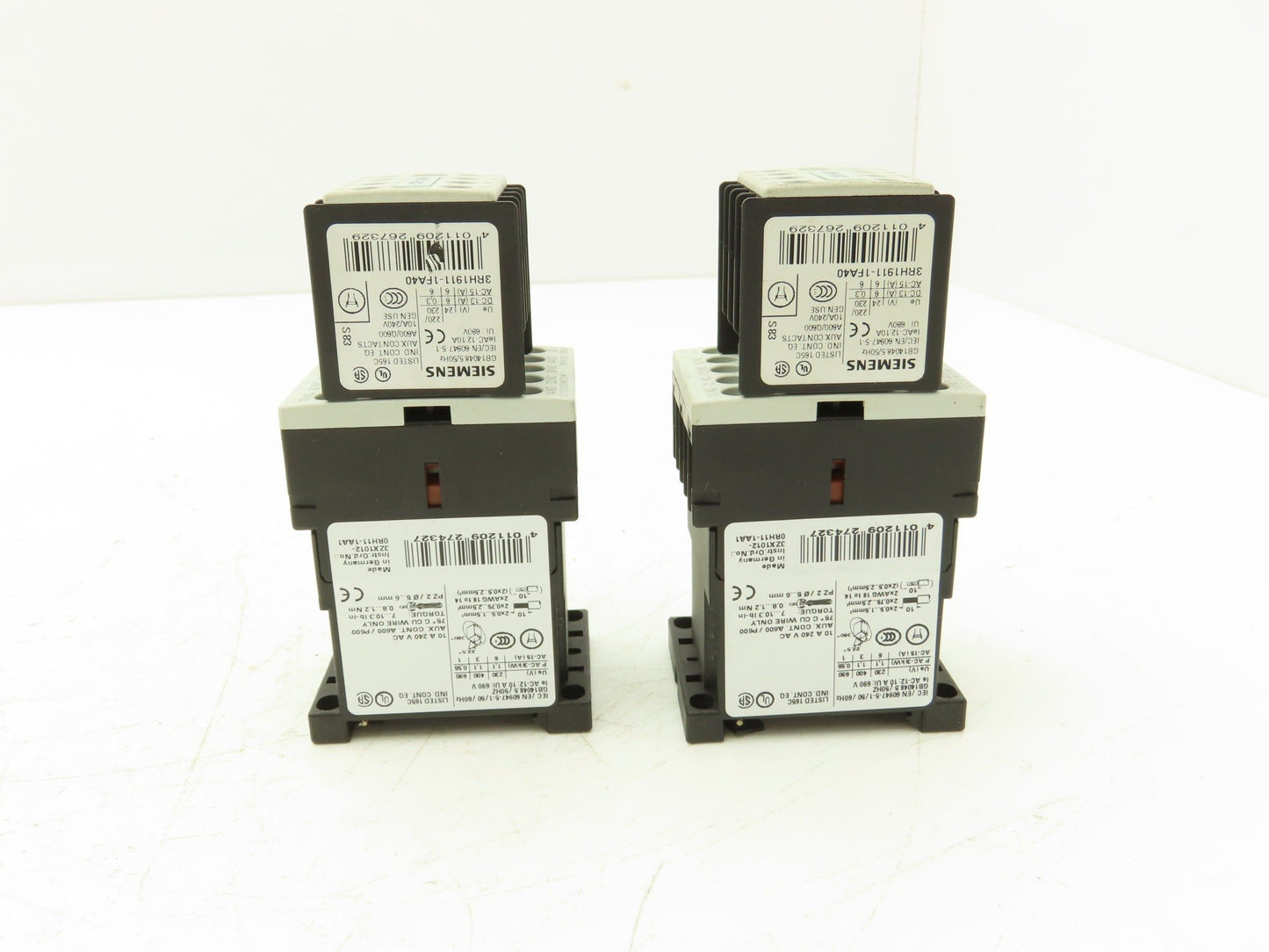 Siemens Motor Starter Contactor 24V Coil 1.5Hp 600V Lot of 2
