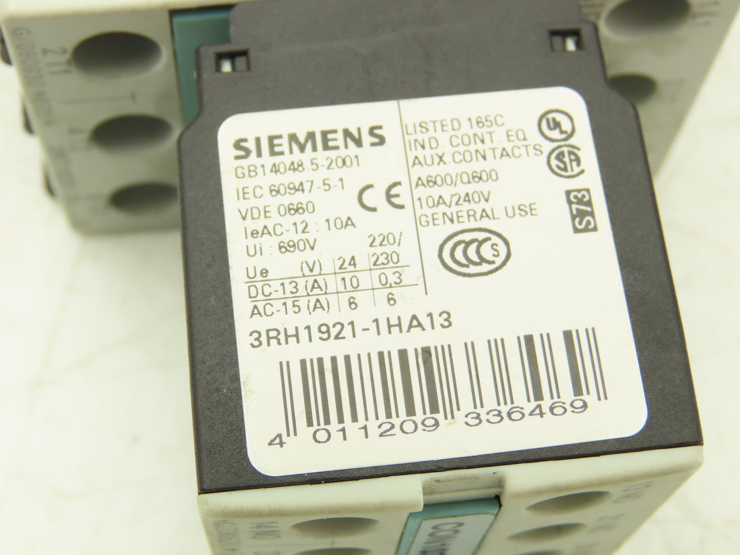 Siemens 3RT1025-1B Motor Starter Contactor 24V Coil 15Hp 600V Lot of 2