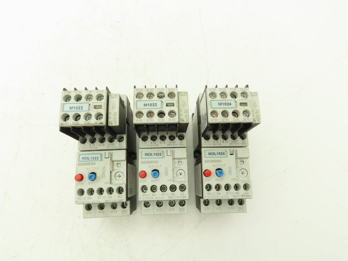 Siemens 3RU1116-1AB0 Motor Starter Contactor Relay 24V Coil 5Hp 600V Lot of 3