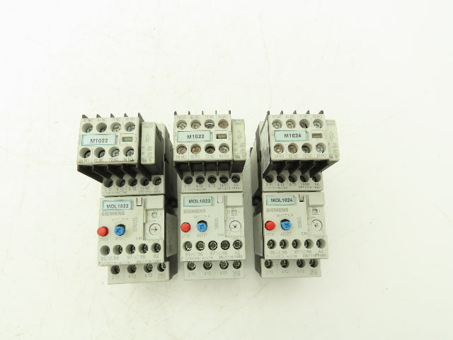 Siemens 3RU1116-1AB0 Motor Starter Contactor Relay 24V Coil 5Hp 600V Lot of 3