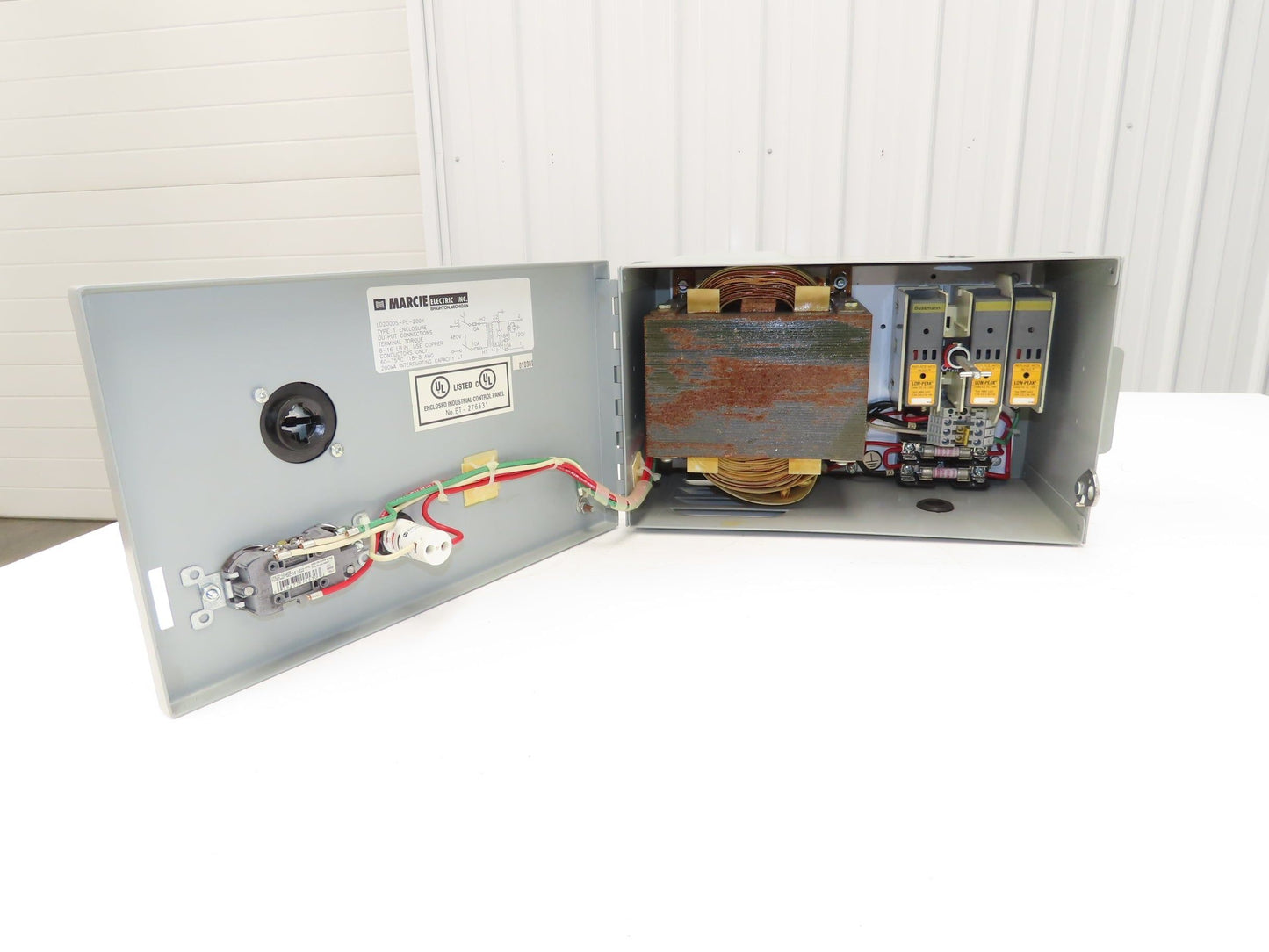 Marcie LD2000-PL-200K Stepdown Transformer Disconnect 2kva 1Ph HV 480V LV 120V