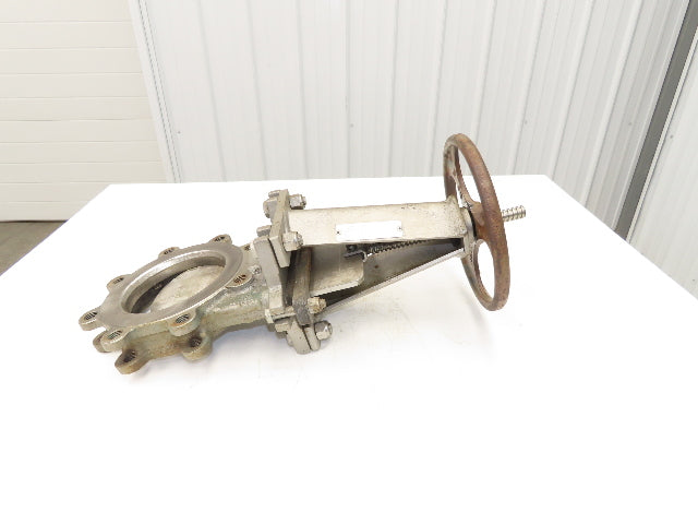ITT Fabri-Valve C37S316 6" Stainless Knife Gate Valve Rising Stem Metal Seat 150