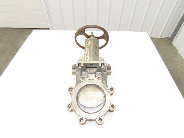 ITT Fabri-Valve C37S316 6" Stainless Knife Gate Valve Rising Stem Metal Seat 150