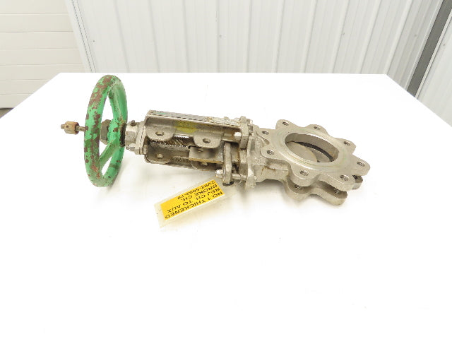 Rovalve Technaflow S17D04-MH-D2 4" Stainless Knife Gate Valve Rising Stem #150