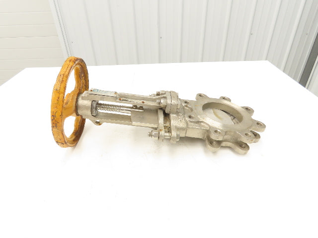 A-C Valve 76-4 304 Stainless 4" Knife Gate Valve Rising Stem Metal Seat