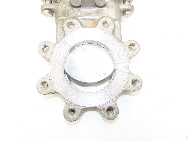 A-C Valve 76-4 304 Stainless 4" Knife Gate Valve Rising Stem Metal Seat