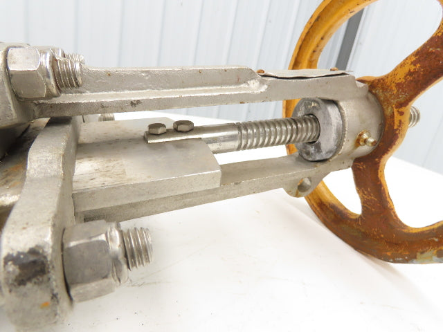 A-C Valve 76-4 304 Stainless 4" Knife Gate Valve Rising Stem Metal Seat