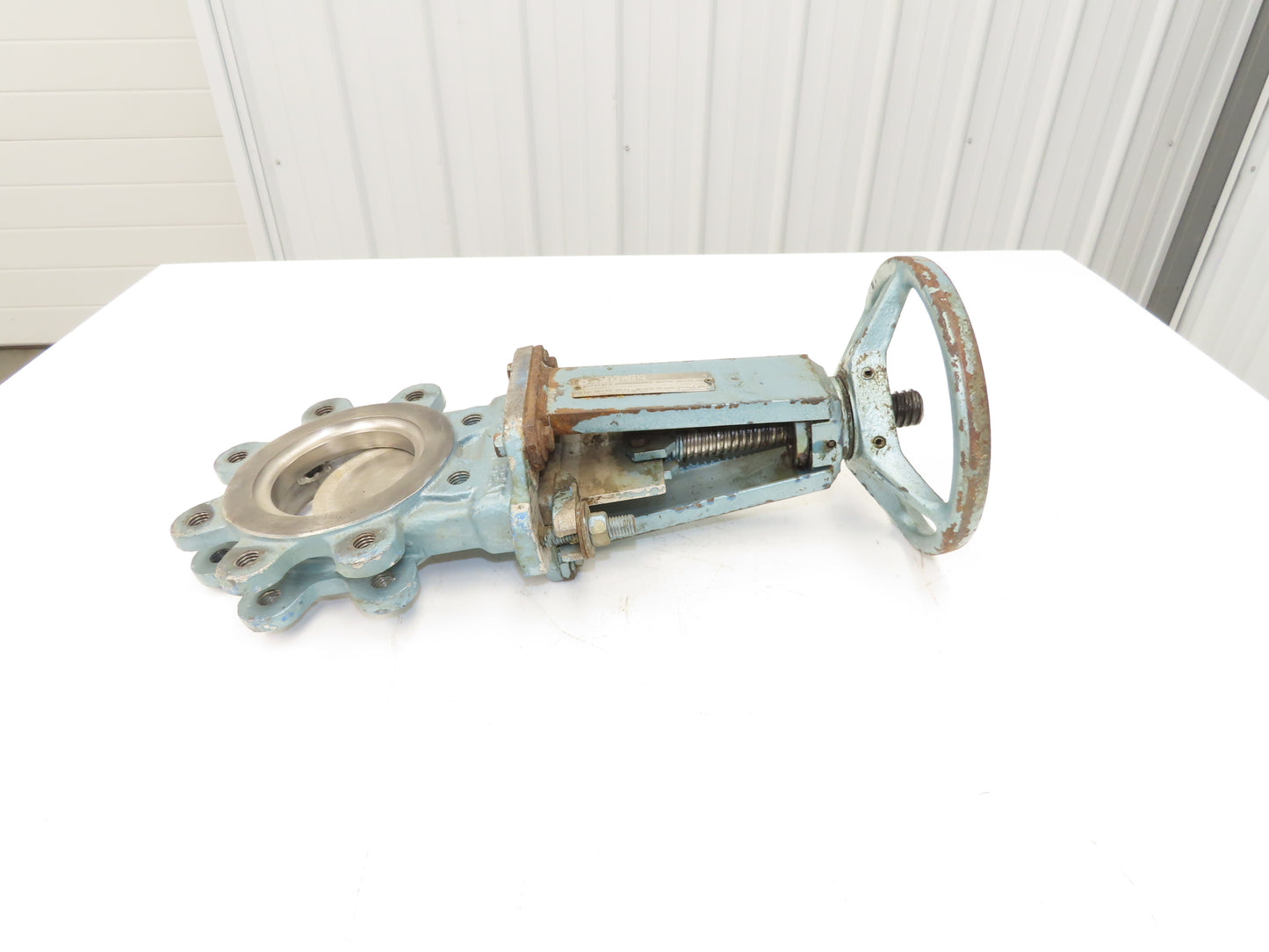 DeZurik 824 4" Stainless Lug Knife Gate Valve Rising Stem Metal Seat 304SS