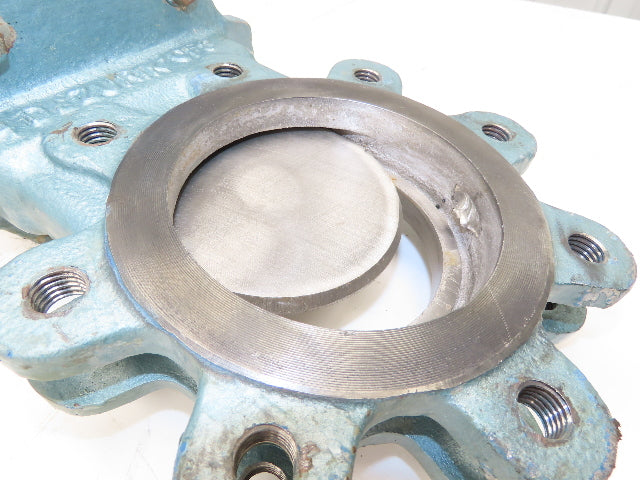 DeZurik 824 4" Stainless Lug Knife Gate Valve Rising Stem Metal Seat 304SS