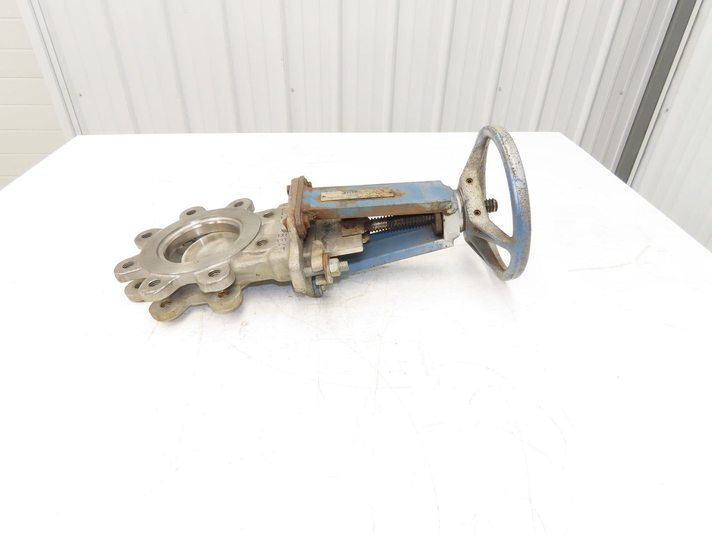 DeZurik 827 4" Stainless Lug Knife Gate Valve Rising Stem Metal Seat 316SS