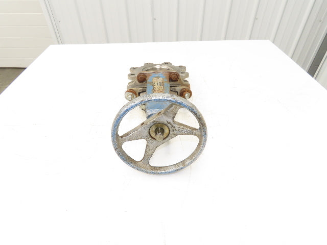 DeZurik 827 4" Stainless Lug Knife Gate Valve Rising Stem Metal Seat 316SS