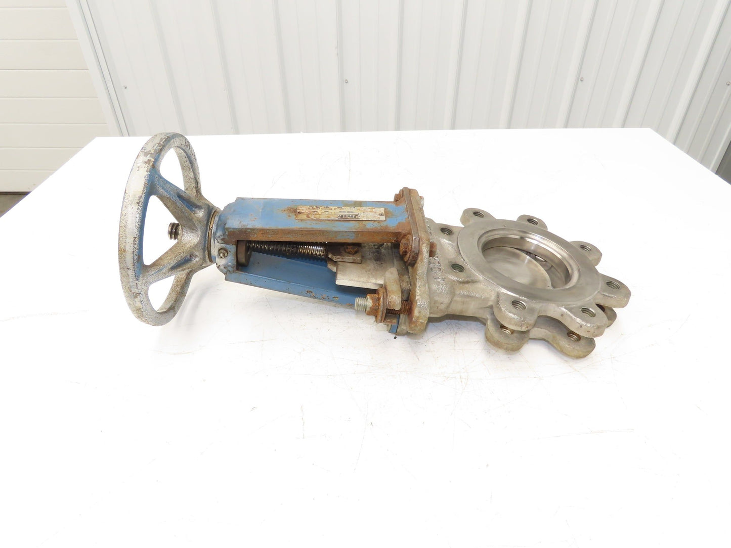 DeZurik 827 4" Stainless Lug Knife Gate Valve Rising Stem Metal Seat 316SS