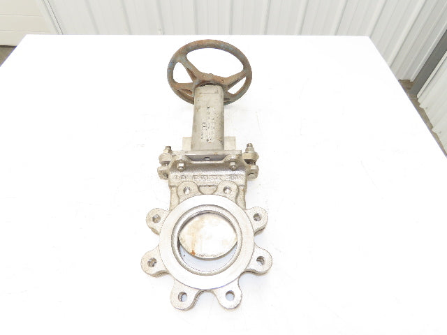 DeZurik KBD 4" Stainless Lug Knife Gate Valve Rising Stem 304SS *Bad Seal*