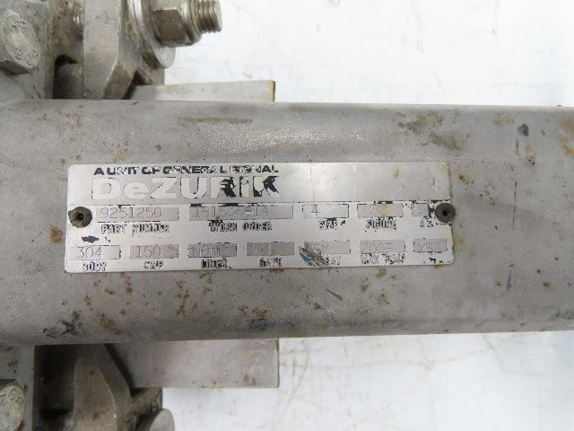 DeZurik KBD 4" Stainless Lug Knife Gate Valve Rising Stem 304SS *Bad Seal*