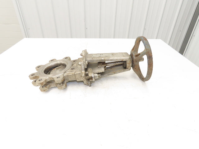 DeZurik KBD 4" Stainless Lug Knife Gate Valve Rising Stem 304SS *Bad Seal*