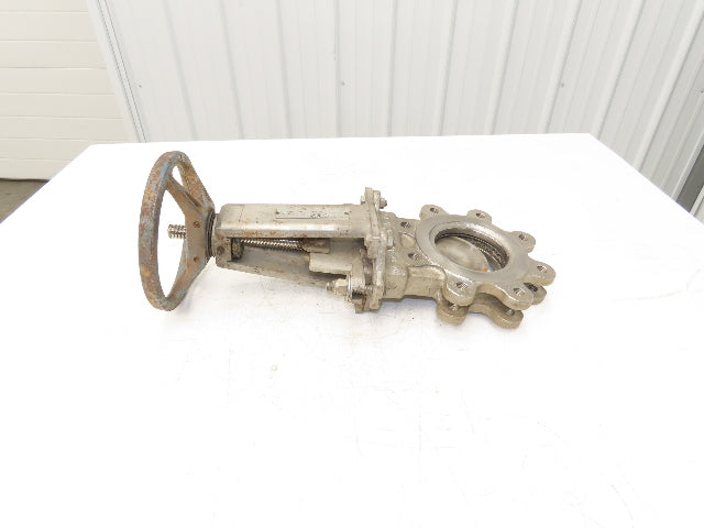 DeZurik KBD 4" Stainless Lug Knife Gate Valve Rising Stem 304SS *Bad Seal*