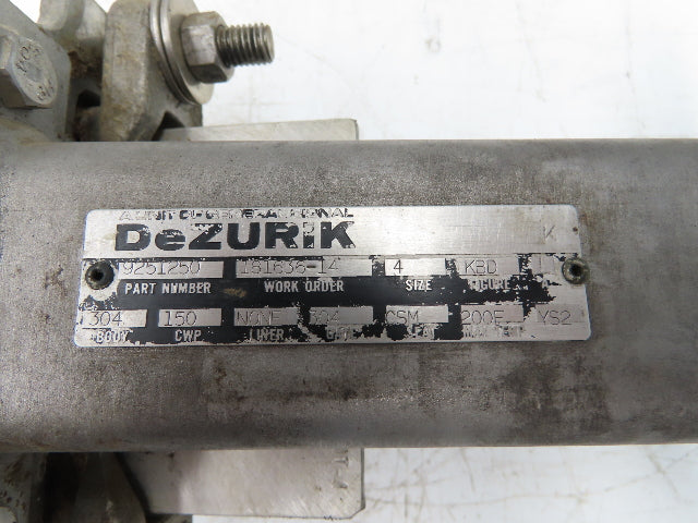 DeZurik KBD 4" Stainless Lug Knife Gate Valve Rising Stem 304SS *Bad Seal*