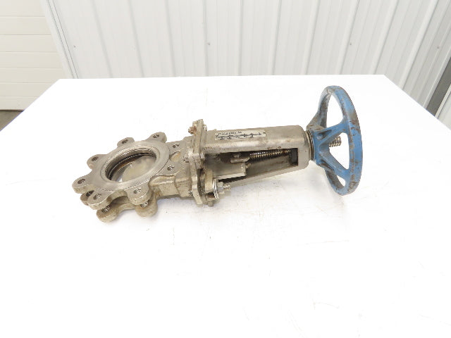 DeZurik KBD 4" Stainless Lug Knife Gate Valve Rising Stem 304SS *Bad Seal*