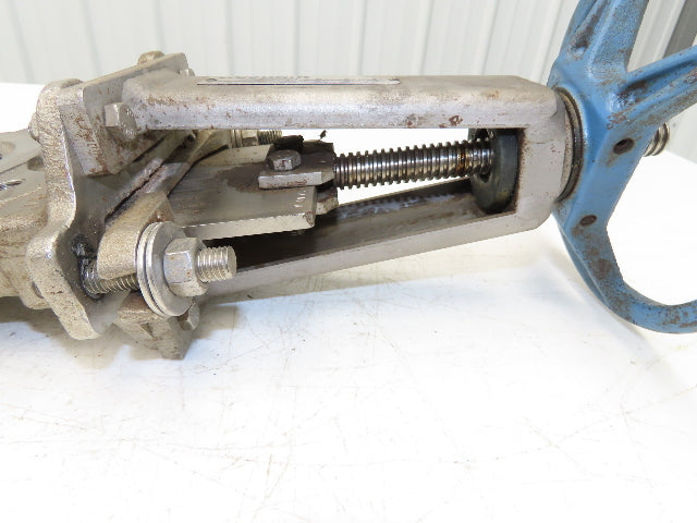 DeZurik KBD 4" Stainless Lug Knife Gate Valve Rising Stem 304SS *Bad Seal*